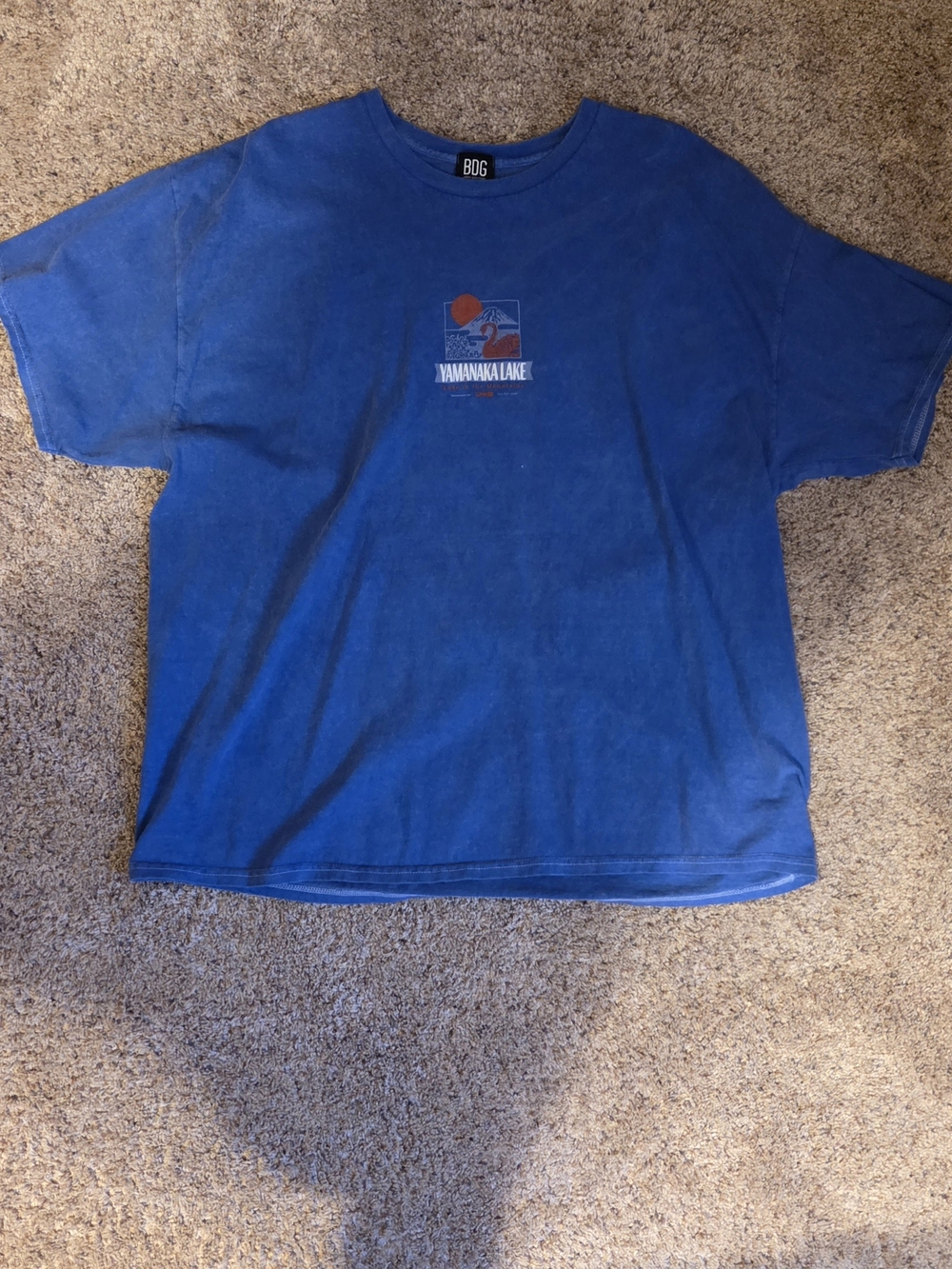 BDG Blue Yamanaka Lake Graphic Short Sleeve Tee